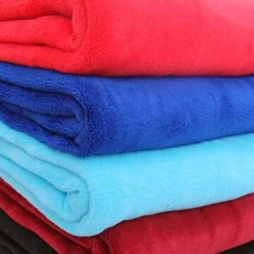 Threadart Super Soft Ultra Plush Fleece Throw Blankets 50"x60" | Fuzzy Soft Cozy Microfiber| Hot Pink