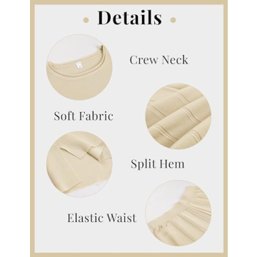 TIQOJE Women’s Stylish Knit Pullover & Pants Set