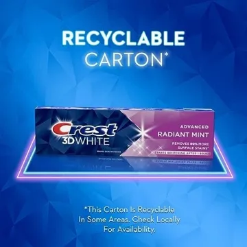 Crest 3D White Toothpaste Radiant Mint, 3.8 Oz (3 Pack)