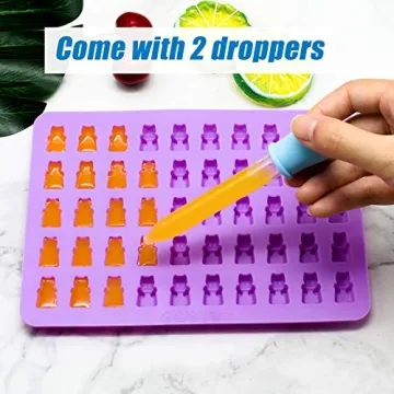 Fun Silicone Gummy Bear & Candy Molds Set of 4