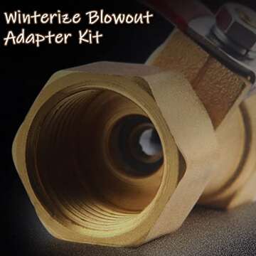 TINSKY Brass RV Winterize Adapter Kit for Protection