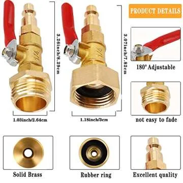 TINSKY Brass RV Winterize Adapter Kit for Protection