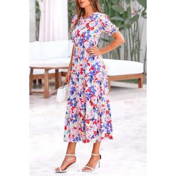 Bohemian Floral Print Summer Dress for Women - PRETTYGARDEN