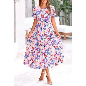 Bohemian Floral Print Summer Dress for Women - PRETTYGARDEN