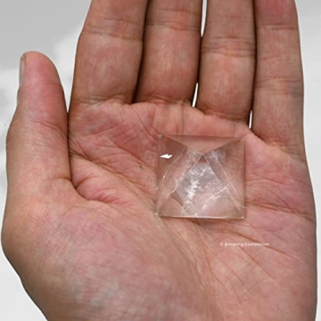 Clear Quartz Pyramid Crystal for Healing and Meditation