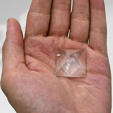 Clear Quartz Pyramid Crystal for Healing and Meditation