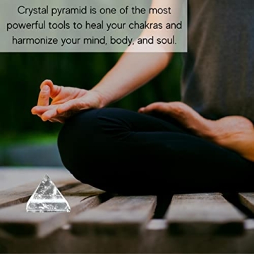 Clear Quartz Pyramid Crystal for Healing and Meditation