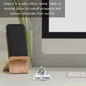 Clear Quartz Pyramid Crystal for Healing and Meditation