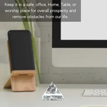 Clear Quartz Pyramid Crystal for Healing and Meditation