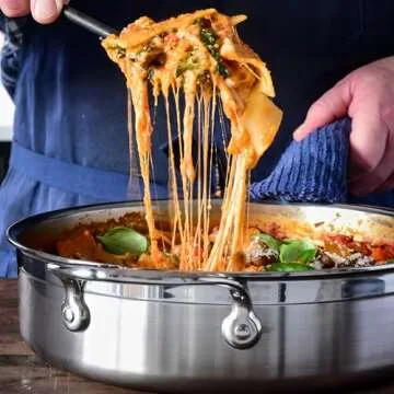 Hestan ProBond Professional Clad Stainless Steel Sauté Pan - 3.5 Quart, Induction Compatible