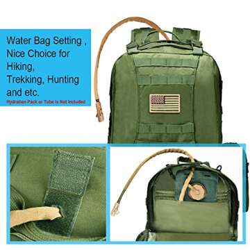 CVLIFE Tactical Backpack Military Army Rucksack 60L Large Assault Pack Detachable Molle Bag