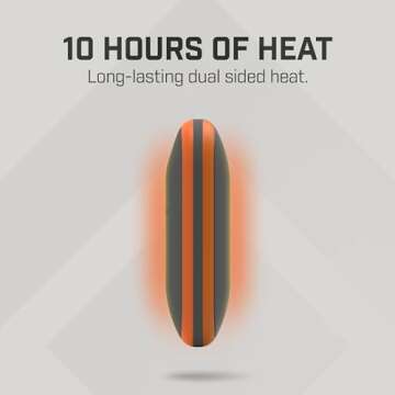 THAW Rechargeable USB Hand Warmer, Portable Power Bank Charger, Great for Hunting, Sports, Camping, Outdoors, 3 Levels of Relaxing Heat - Small,Orange and Gray