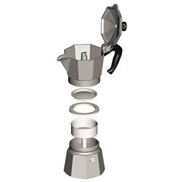 Bialetti - Moka Express: Iconic Stovetop Espresso Maker, Makes Real Italian Coffee, Moka Pot 3 Cups (4.3 Oz - 130 Ml), Aluminium, Silver