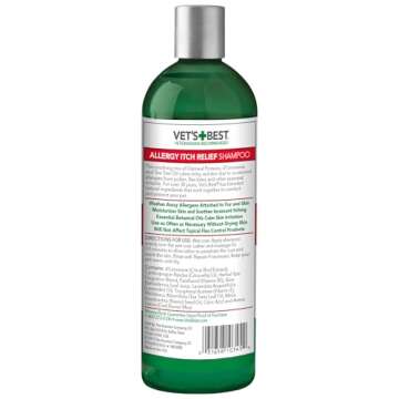 Vet's Best Allergy Itch Relief Dog Shampoo | Cleans and Relieves Discomfort from Seasonal Allergies | Gentle Formula | 16 Oz