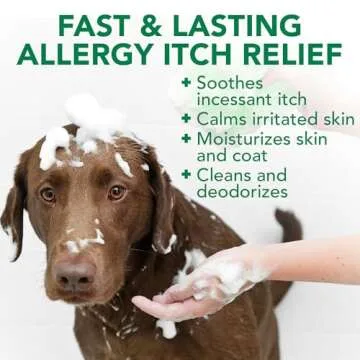 Vet's Best Allergy Itch Relief Dog Shampoo | Cleans and Relieves Discomfort from Seasonal Allergies | Gentle Formula | 16 Oz