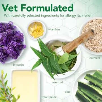 Vet's Best Allergy Itch Relief Dog Shampoo | Cleans and Relieves Discomfort from Seasonal Allergies | Gentle Formula | 16 Oz