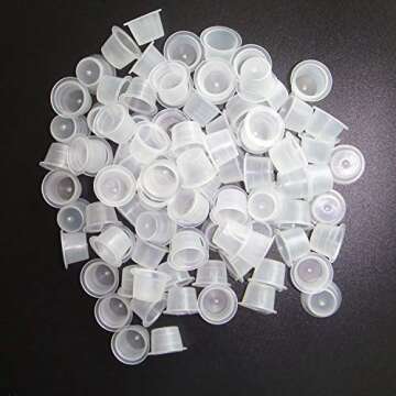 DOWEI Medium Tattoo Ink Caps - 1000pcs Disposable 13mm Ink Cups