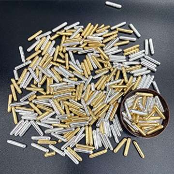 Weraru Gold Silver Pearl Sugar Sprinkles Candy Baking Cake Decorations Cupcake Toppers Cookie Decora...