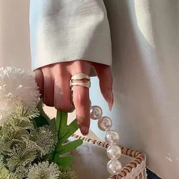 YLSTECSL Colorful Adjustable Enamel Ring For Women Gold Plated Irregular Elegant Oil Drip Friendship Finger Ring Set Jewelry For Women