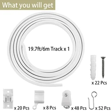 Trimold Premium Ceiling Curtain Track System for Easy Gliding