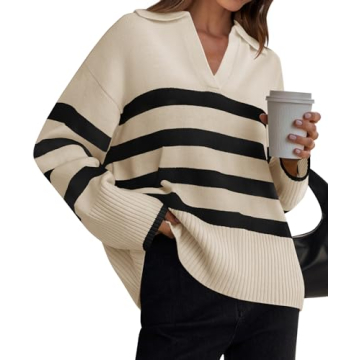 ZESICA Women's Stylish Winter Sweater V Neck Design