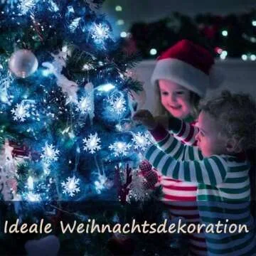 Battery Operated Christmas Snowflake String Lights 20ft