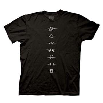 Ripple Junction Naruto Shippuden Men's Short Sleeve T-Shirt Anti-Village & Akatsuki Red Cloud Front ...