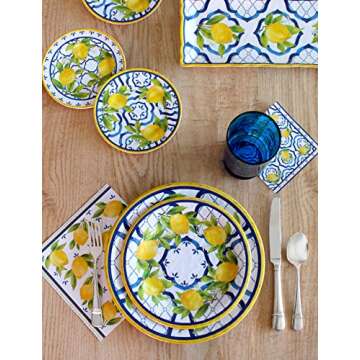 Le Cadeaux Melamine 11 inch Square Serving Platter, Palermo