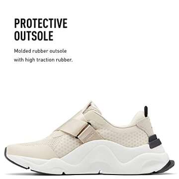 Sorel Women's Kinetic RNEGD Strap Sneaker — Fawn, Sea Salt — Lightweight Mesh & Suede Sneakers — Size 10