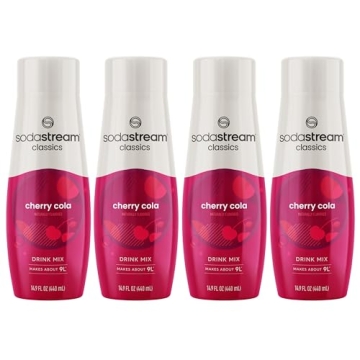 SodaStream Cherry Cola - Pack of 4, 440ml - Refreshing Flavor!