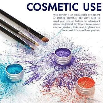 ORTICX Mica Powder for Epoxy Resin - Lip Gloss Pigment Powder - Hand Soap Making Supplies - Resin Color Pigment - 24 Color Natural Powder Pigments