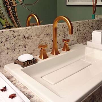 Anwenk Wooden Soap Dish Soap Saver Holder Soap Tray for Bathroom Shower Rectangular Sink Drainer Hand Craft for Soap,Sponges and More (1Pack)