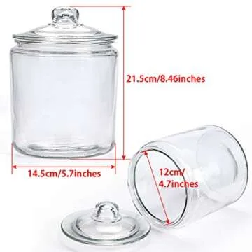 Stylish MDLUU Glass Jar with Airtight Lid for Kitchen Storage