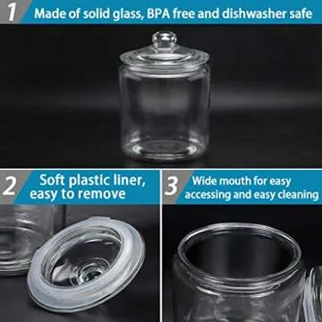 Stylish MDLUU Glass Jar with Airtight Lid for Kitchen Storage