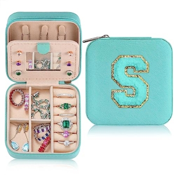 Unique Aqua Blue Bridesmaid Gifts - Small Jewelry Case