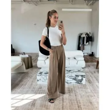 Womens Crewneck Short Sleeve Ribbed T-Shirt Slim Fit Tops Solid Basic Tee White