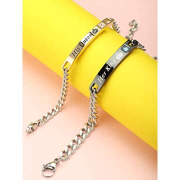 SunnyHouse His & Hers Matching Couple Bracelets Gift Set