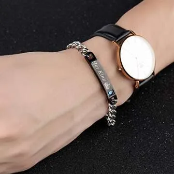 SunnyHouse His & Hers Matching Couple Bracelets Gift Set