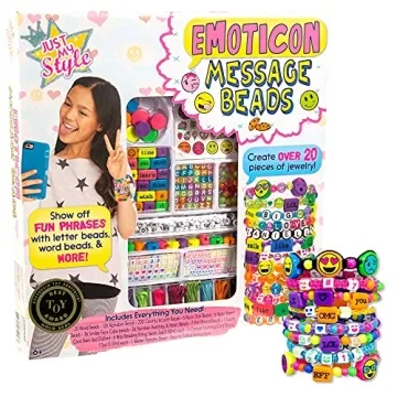 Just My Style Emoticon Message Beads - DIY Jewelry Craft Kit for Creative Fun