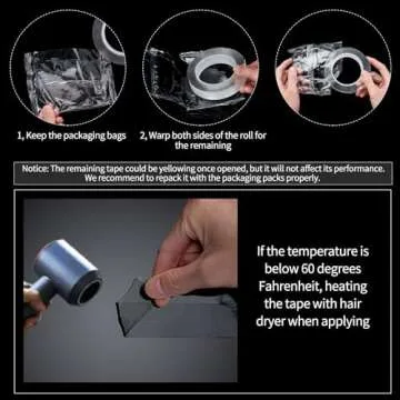 Art3d Super Strong Double Sided Nano Tape for All Uses