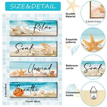 Yulejo Ocean Beach Bathroom Decors Set for Home