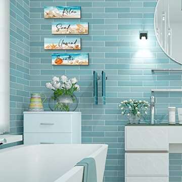 Yulejo Ocean Beach Bathroom Decors Set for Home