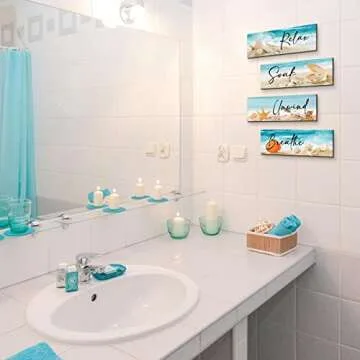 Yulejo Ocean Beach Bathroom Decors Set for Home