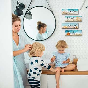 Yulejo Ocean Beach Bathroom Decors Set for Home