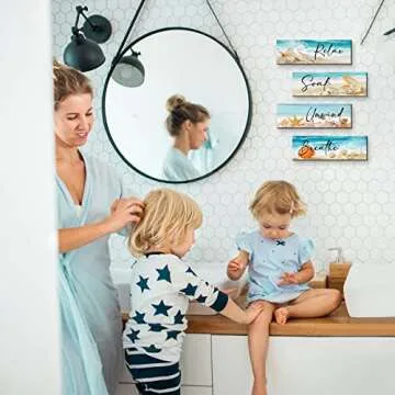 Yulejo Ocean Beach Bathroom Decors Set for Home