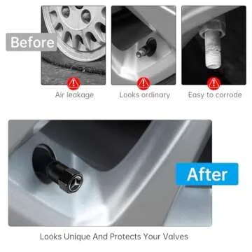 Tire Valve Stem Caps for Mercedes Benz Tire Valve Caps Car Air Cover Metal Accessories 4 Pcs Black