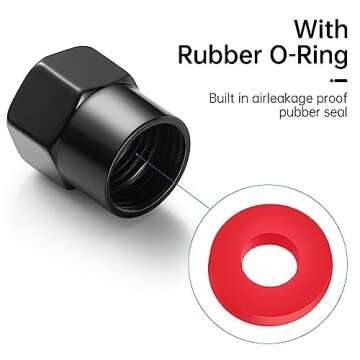 Tire Valve Stem Caps for Mercedes Benz Tire Valve Caps Car Air Cover Metal Accessories 4 Pcs Black