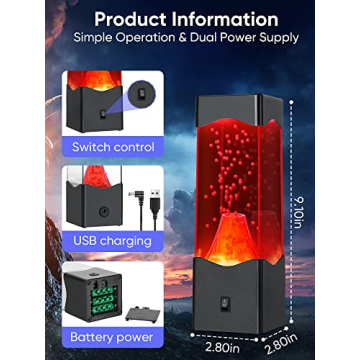Vibrant Warm Volcano Lava Lamp for Unique Home Decor