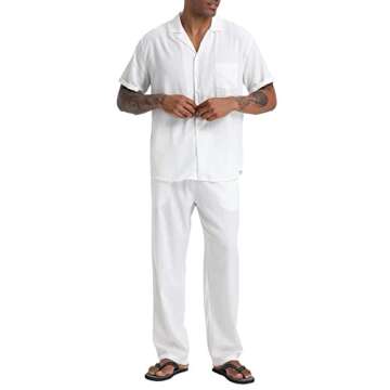 SIENDIU Men's Casual Beach Outfits for Summer Holiday