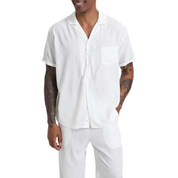 SIENDIU Men's Casual Beach Outfits for Summer Holiday